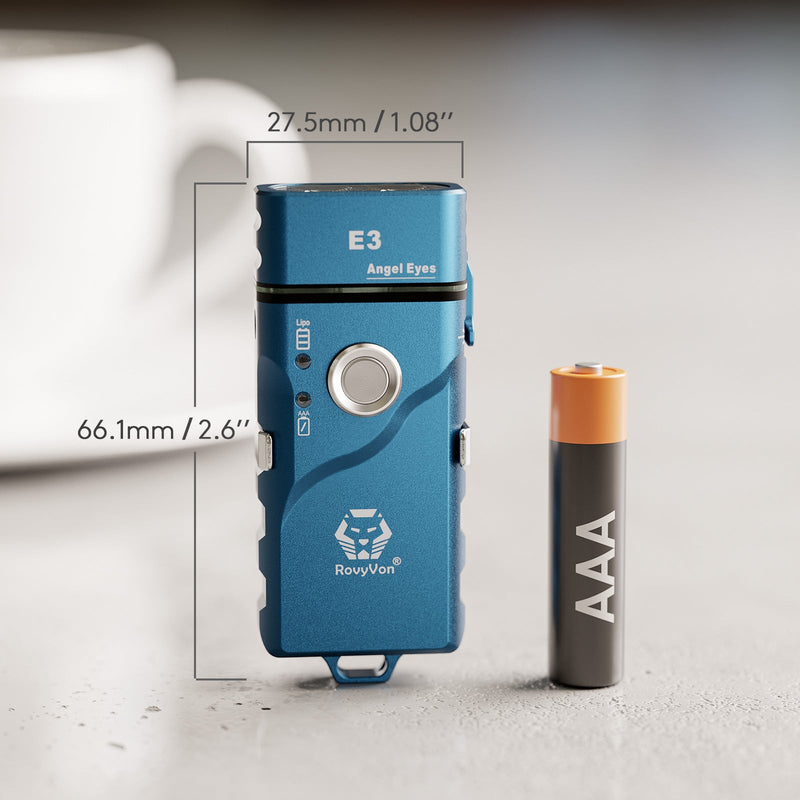 Angel Eyes E3, Lipo & AAA Battery Hybrid Keychain Flashlight