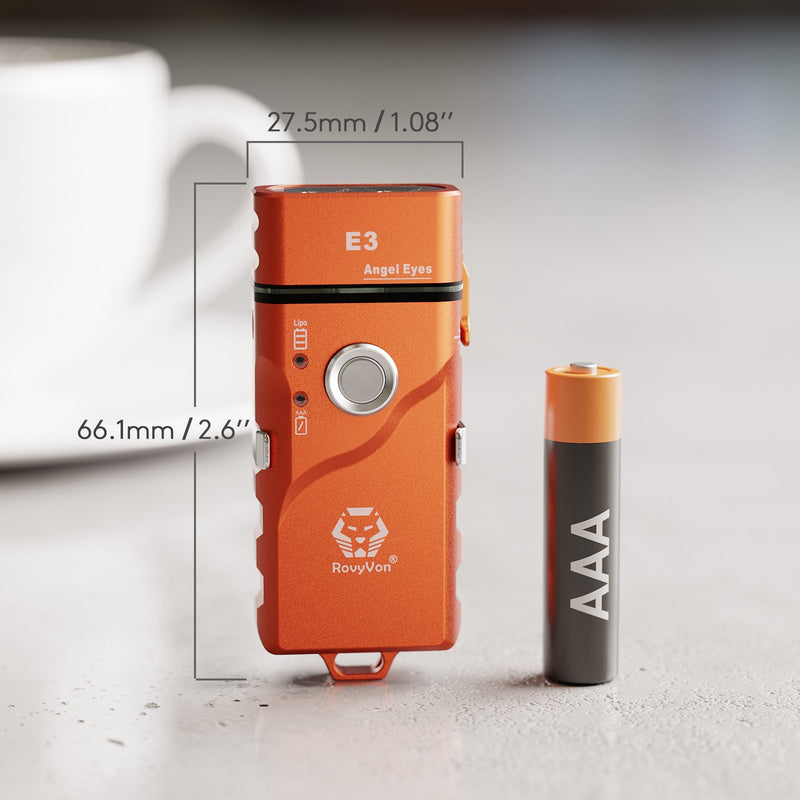 Angel Eyes E3, Lipo & AAA Battery Hybrid Keychain Flashlight