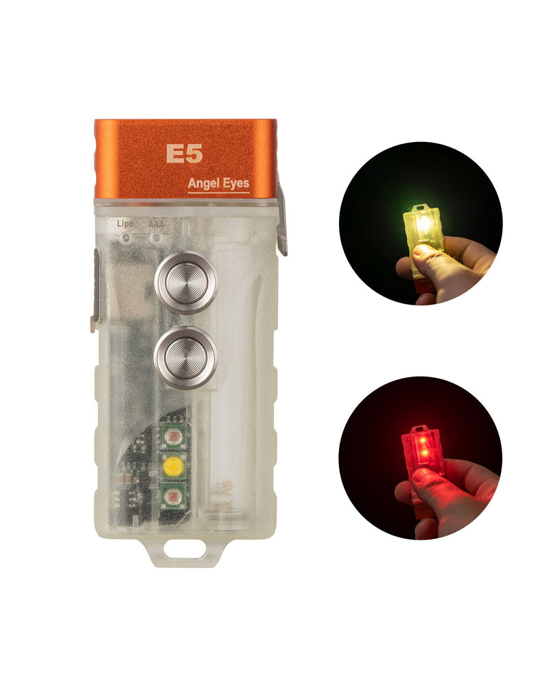 Angel Eyes E5 GITD Hybrid Keychain Flashlight