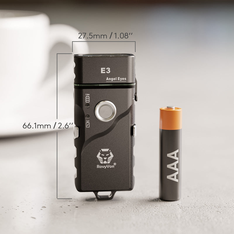 Angel Eyes E3, Lipo & AAA Battery Hybrid Keychain Flashlight