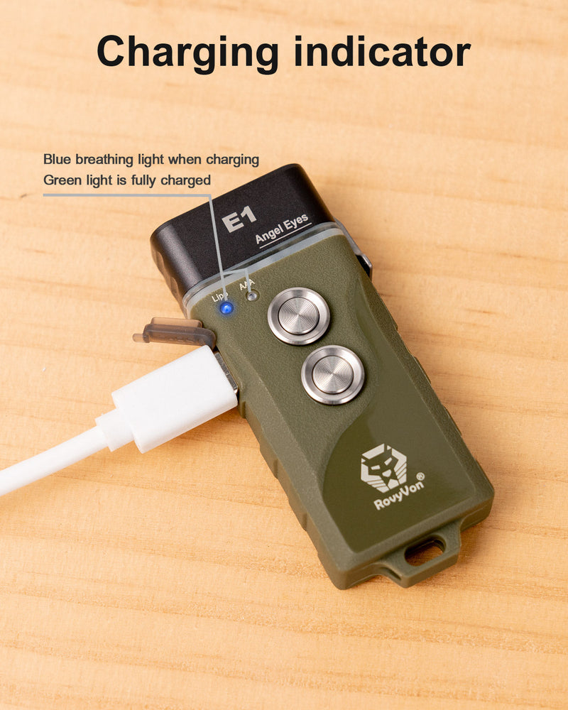 Angel Eyes E1 Hybrid Keychain Flashlight