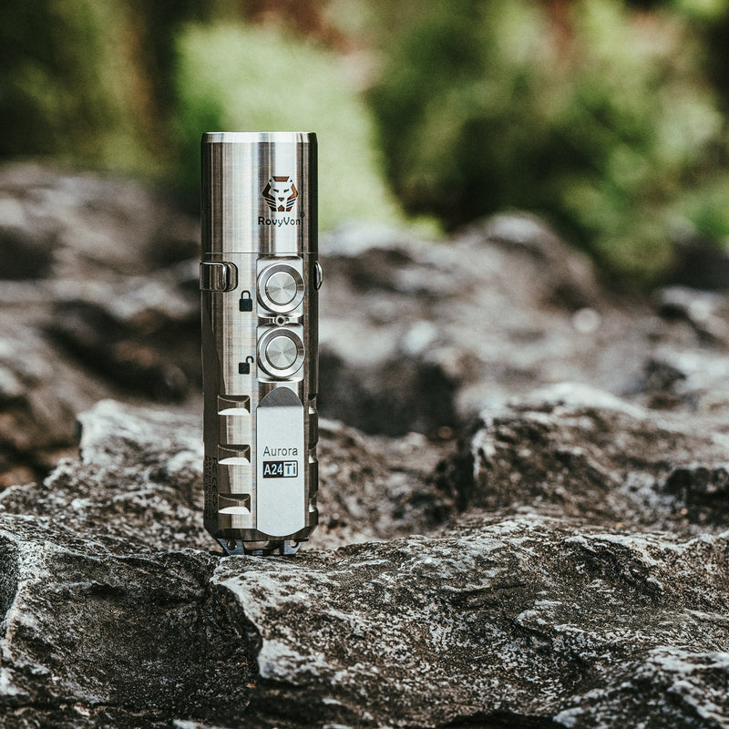 Aurora A24 (G2) Dual Button Titanium EDC Flashlight